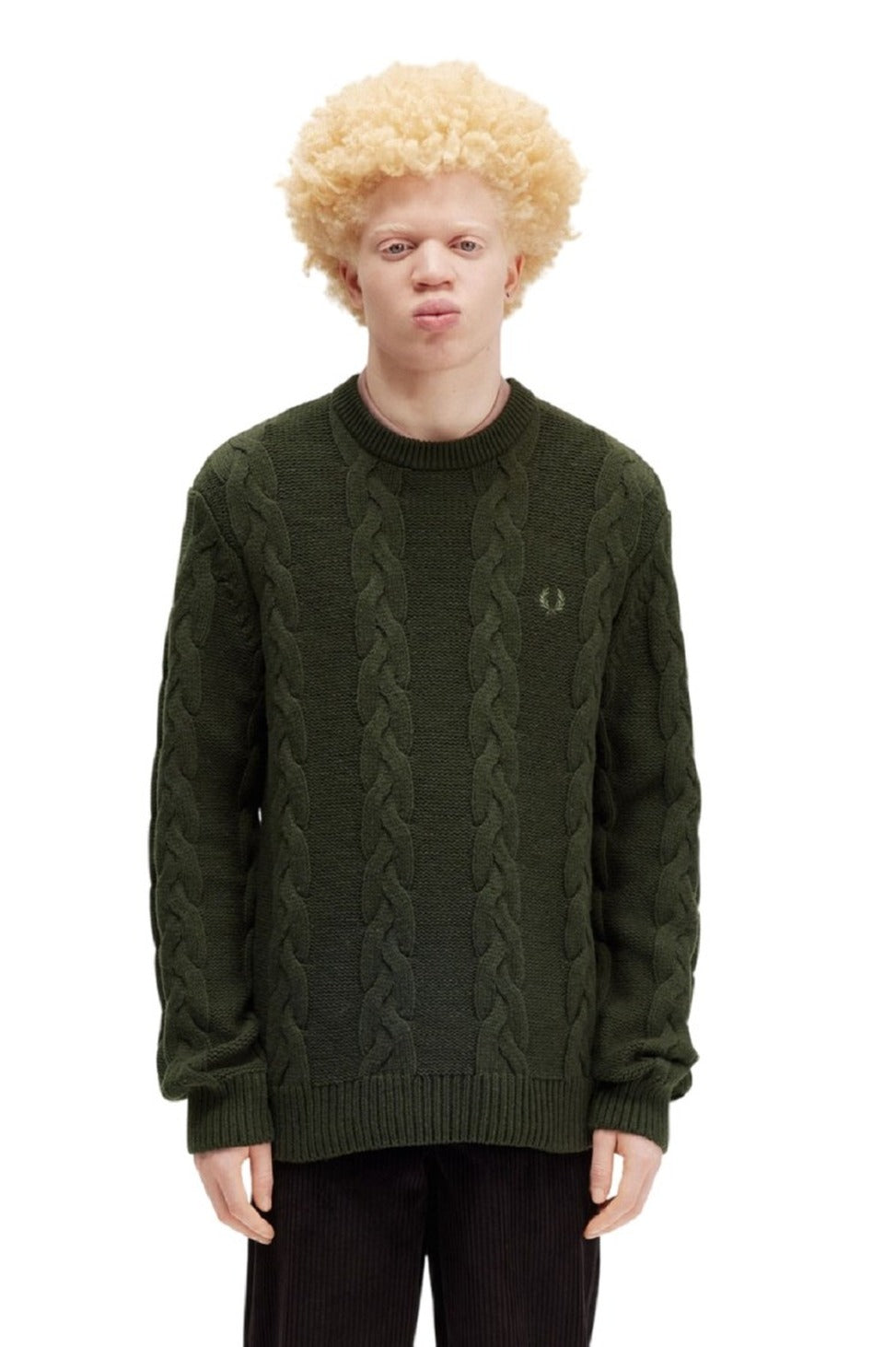 Green Cable Knit Sweater