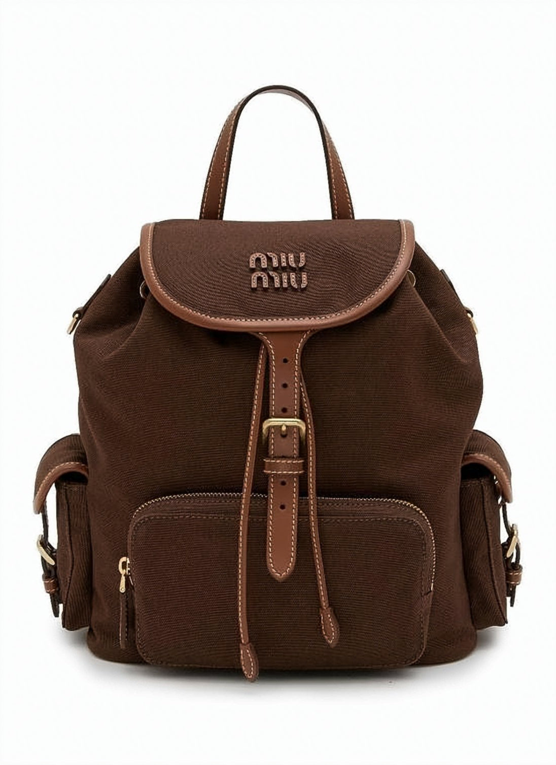 Canvas Tote Bag with Leather Trim