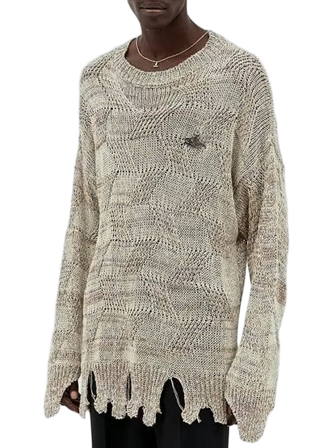 Loosely Knit Sweater with Textured Pattern