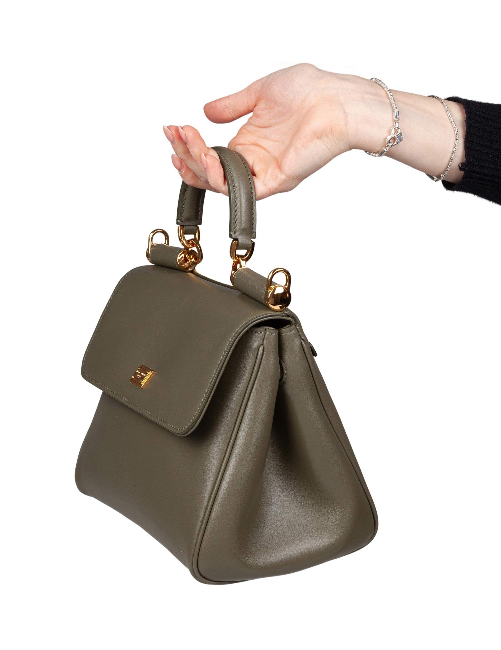 My Sicily Leather Handbag In Green