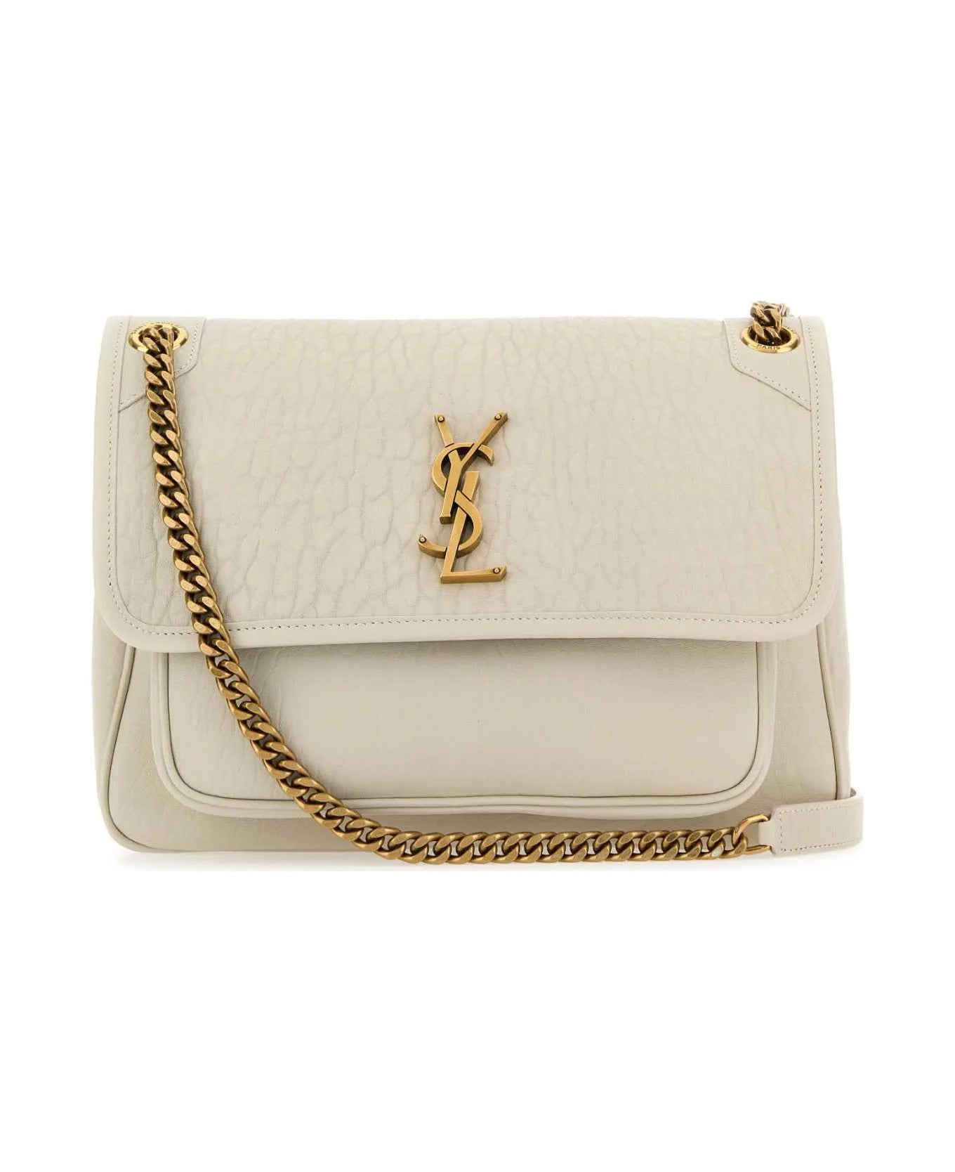 Structured Lambskin Leather Crossbody Bag