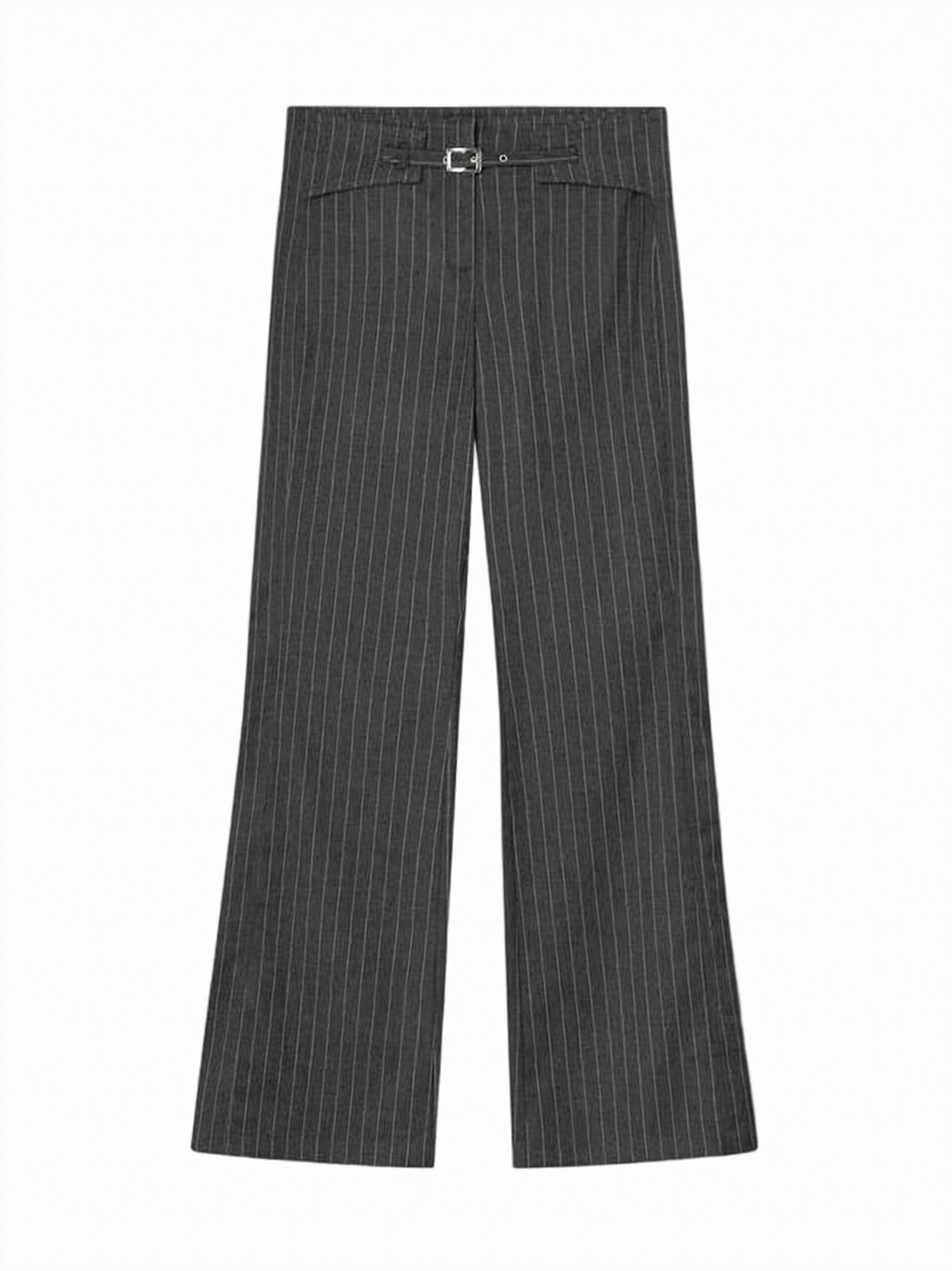 Pinstripe Suit Pants with Tailored Fit