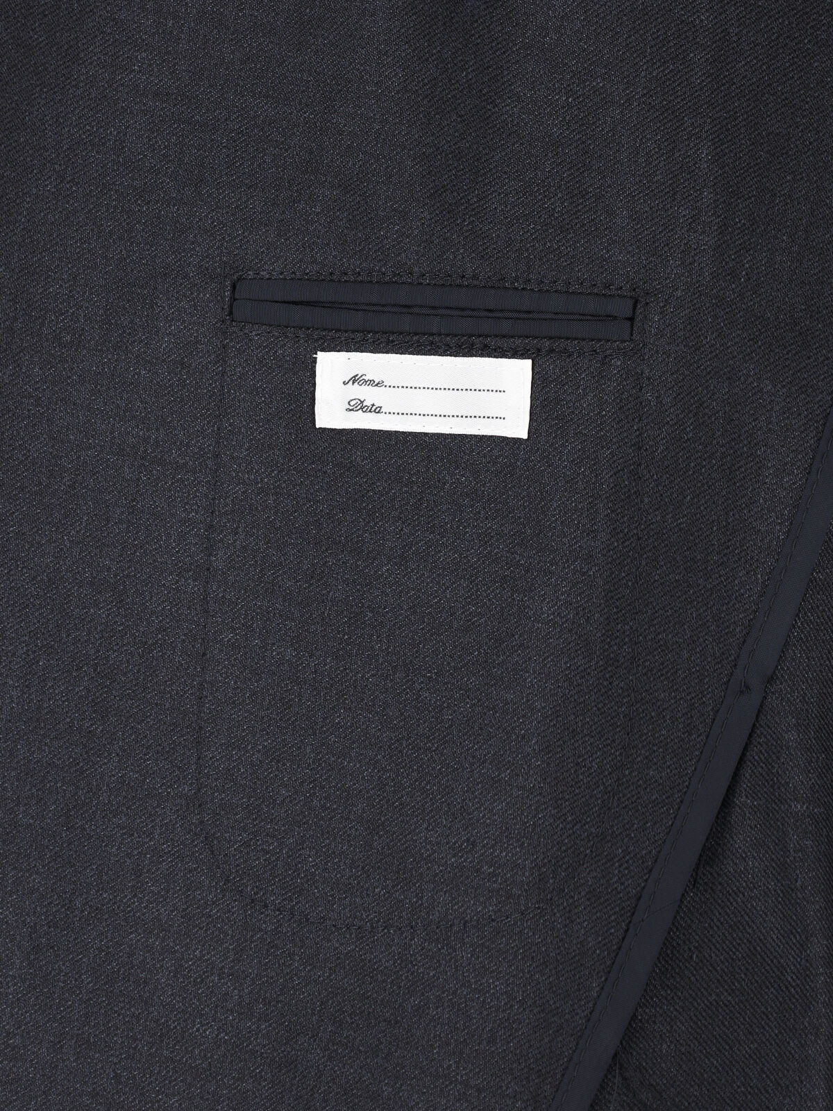 Blue Structured Double-Breasted Notch Lapel Jacket