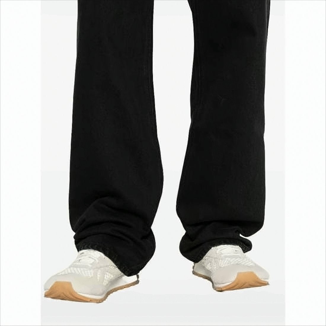 Wide-Leg Black Denim Pants