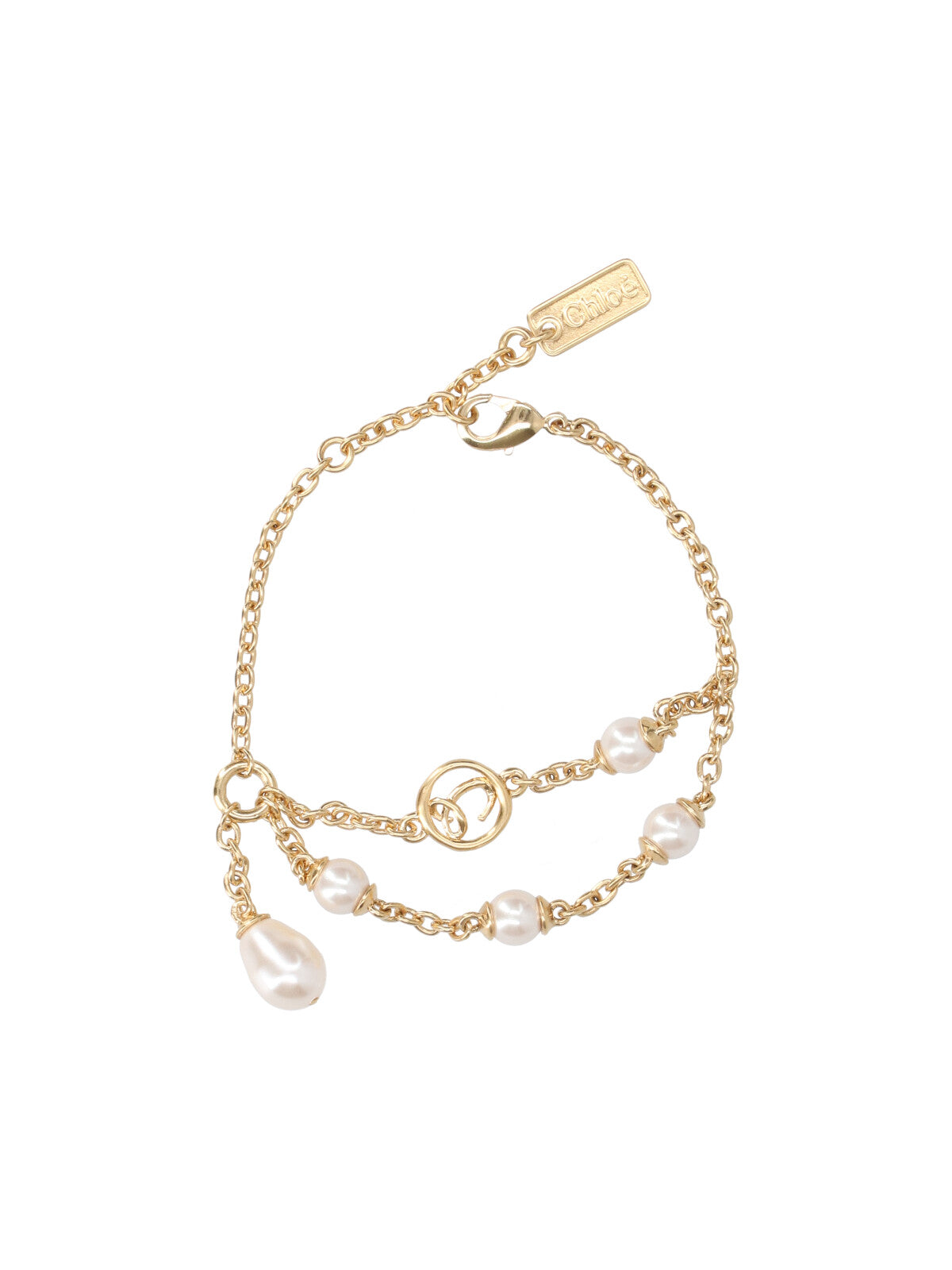 White Irregular Pearl Metal Bracelet