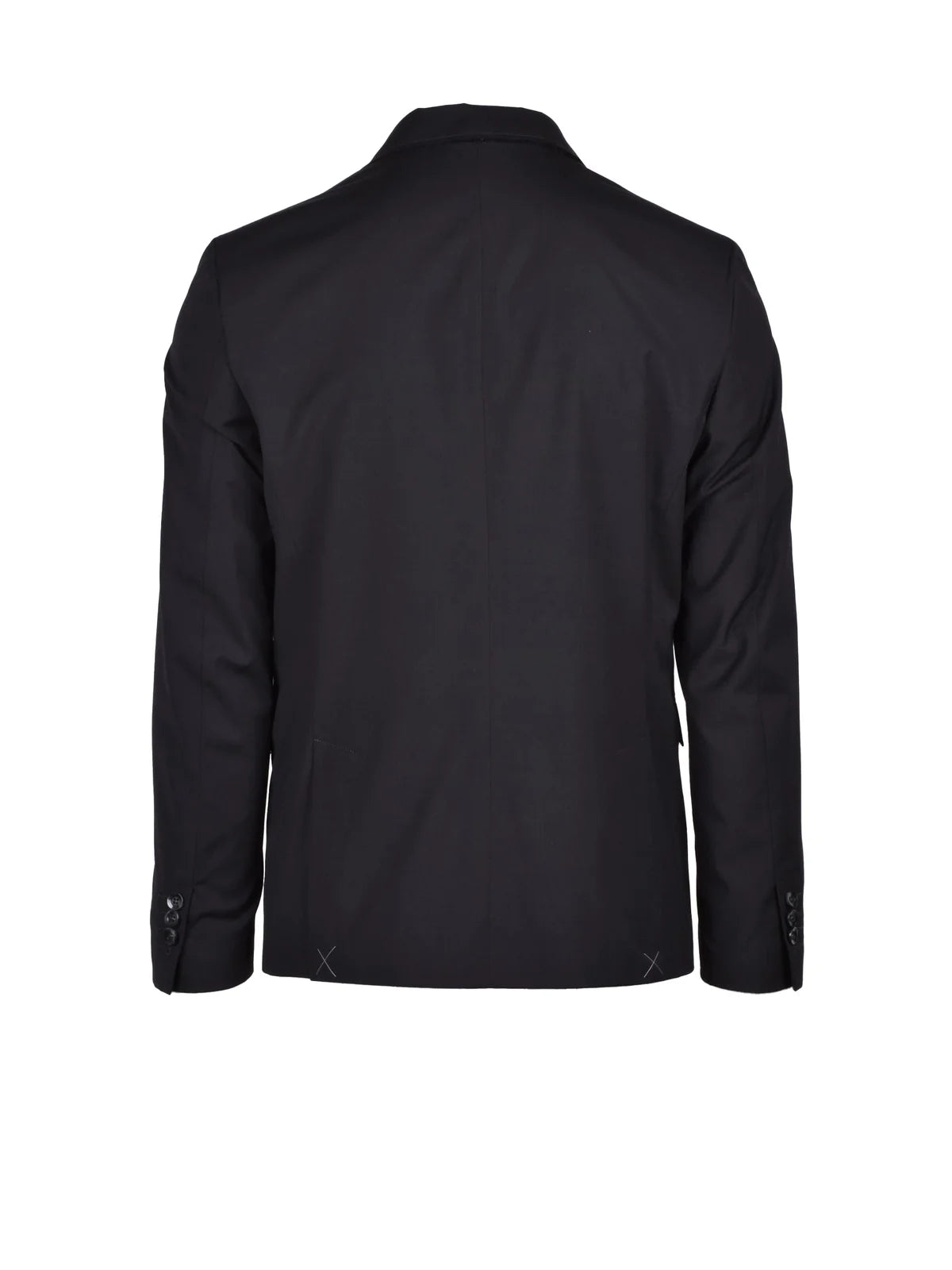 Black Polyester Viscose Wool Elastane Sartorial Suit