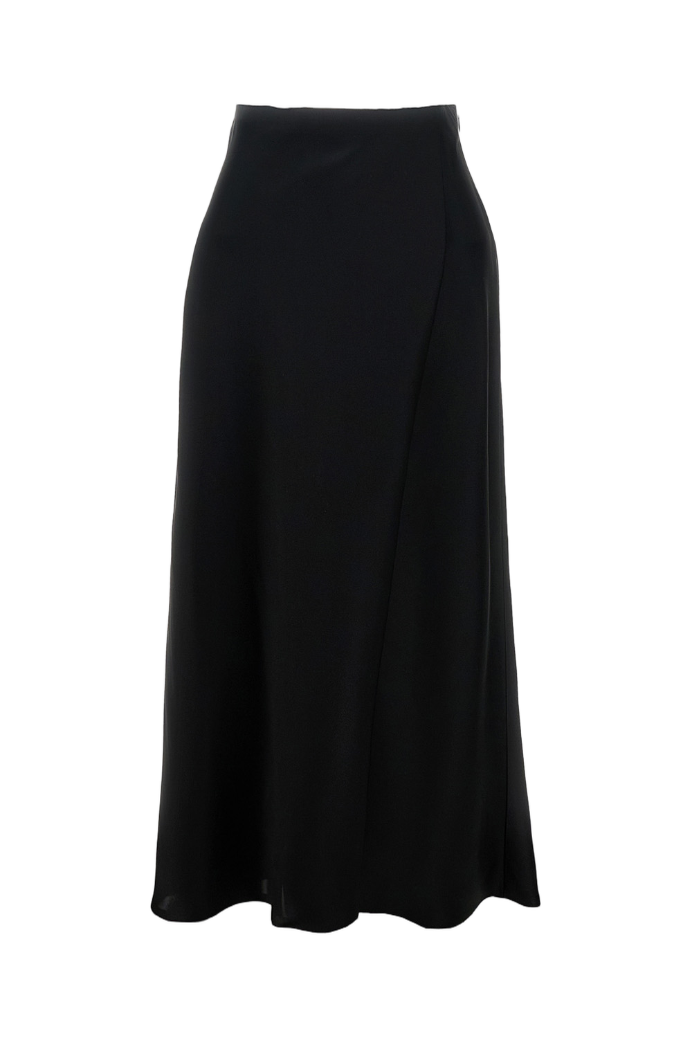 Flared Long Skirt With Invisible Zip