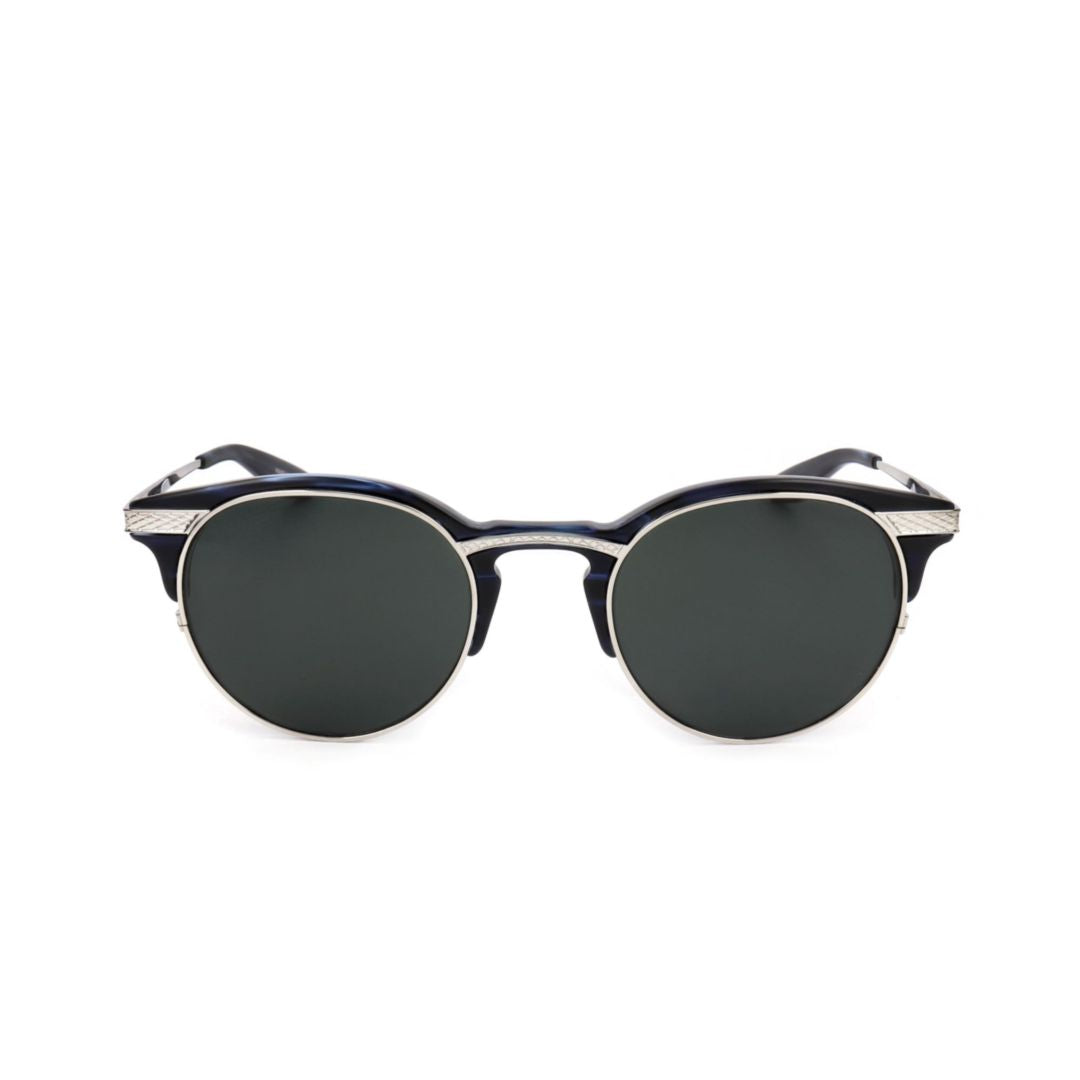 Bp0092 481oj Round Dark Lens Sunglasses with Textured Metal Frame