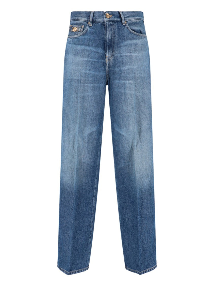 "Medusa Biggie" Jeans Light Blue