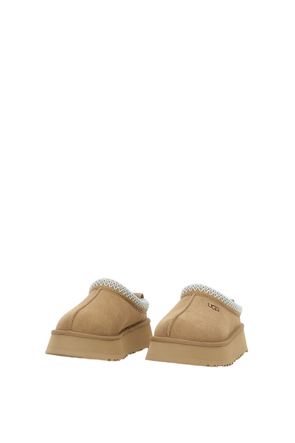 Beige Tazz II Suede Platform Slippers