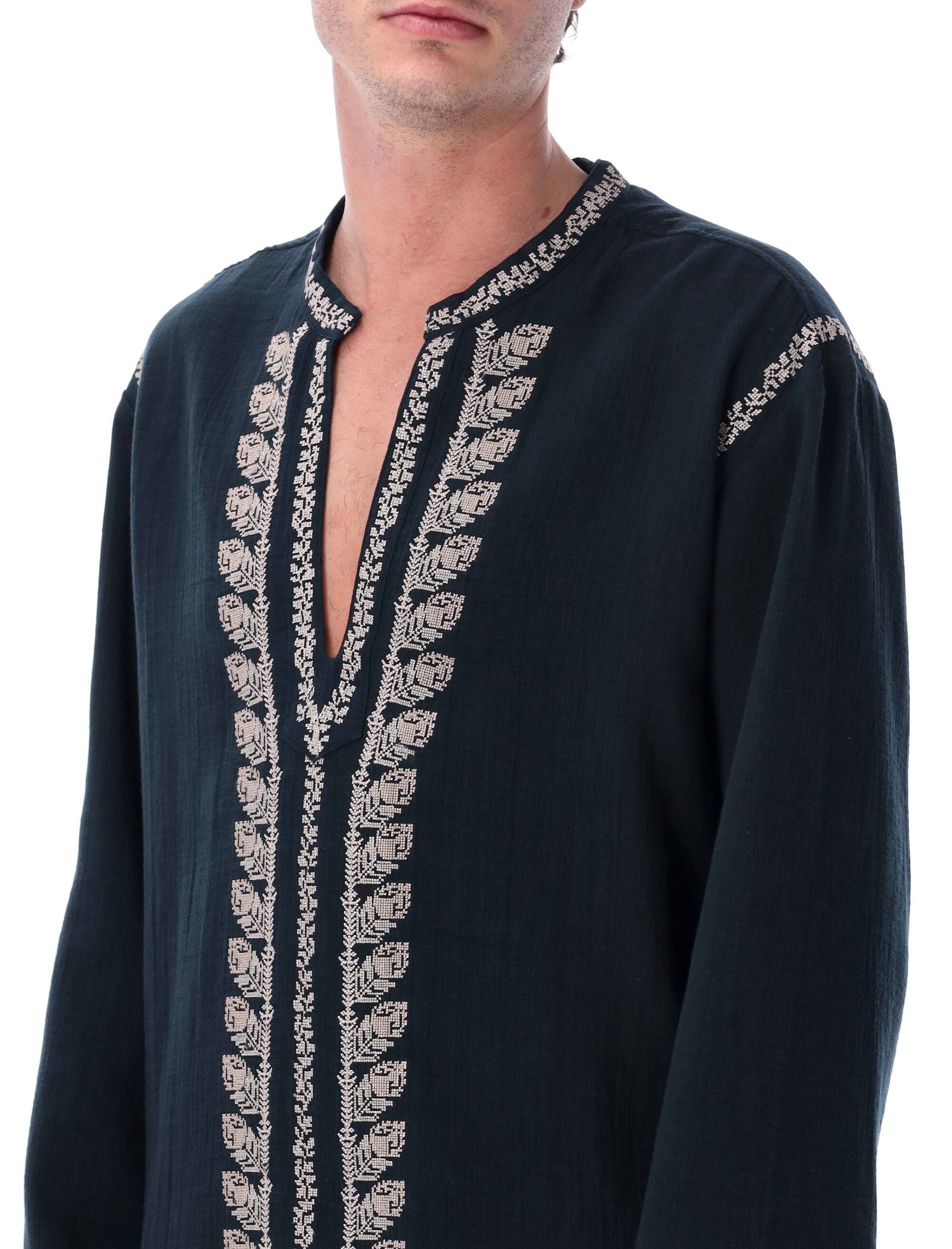 Marant Cizalie Embroidered Cotton Shirt