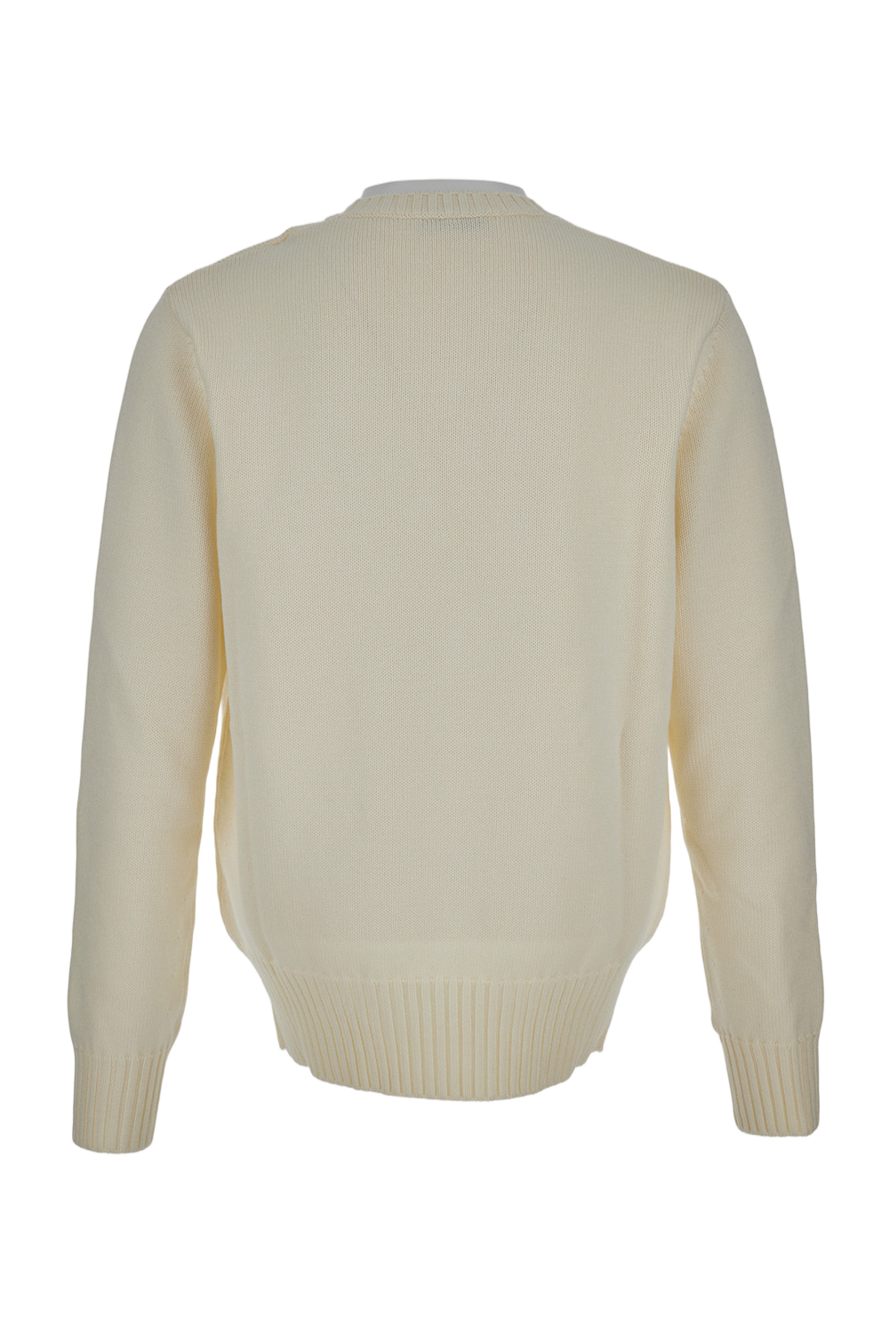 Cotton Sweatshirt with Embossed Embroidery