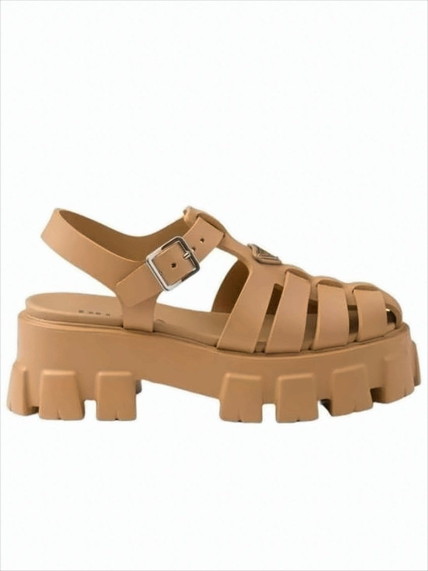 Cage-Design Chunky Platform Sandals in Spider Rubber