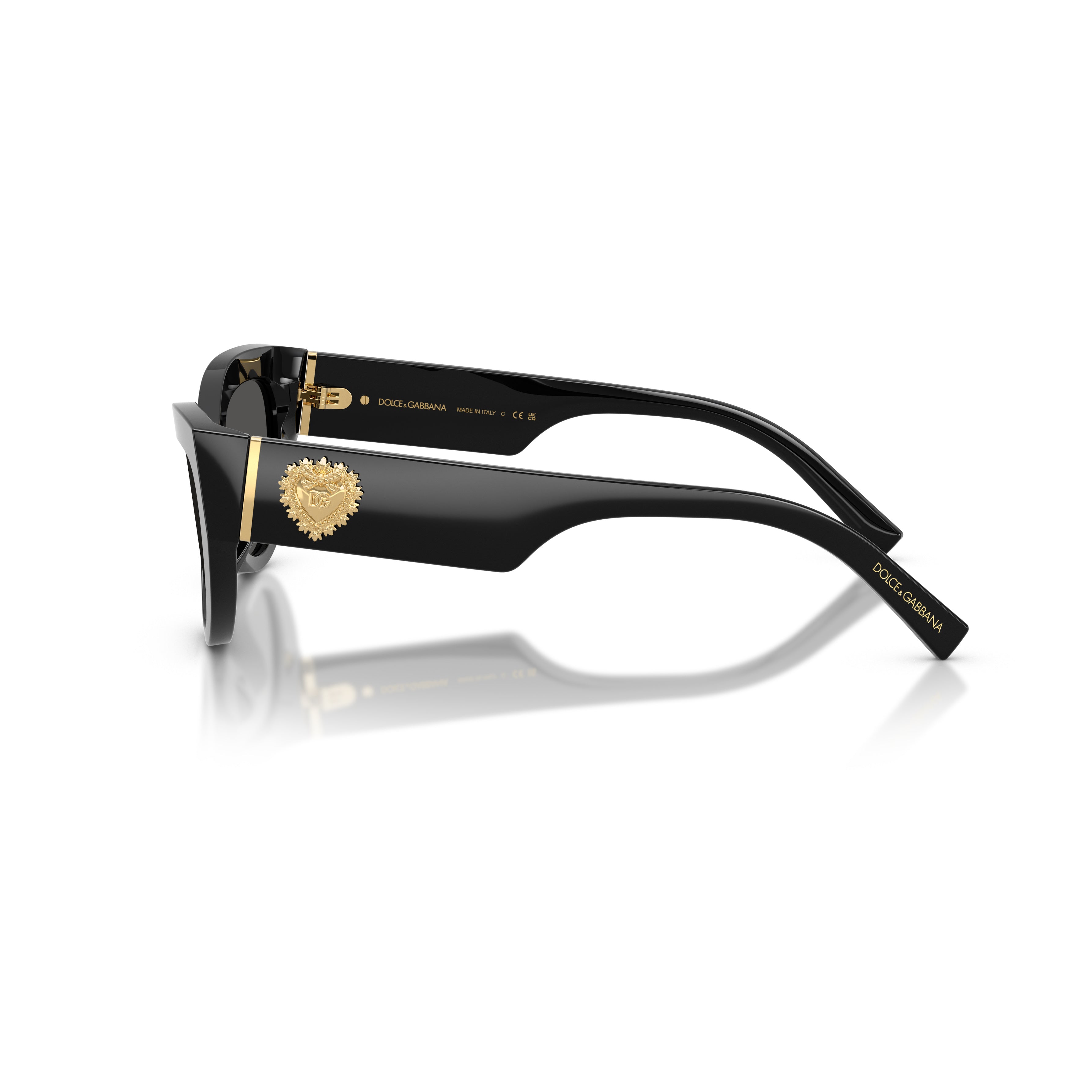 0dg4536 Bold Cat-Eye Sunglasses with Gold Emblem