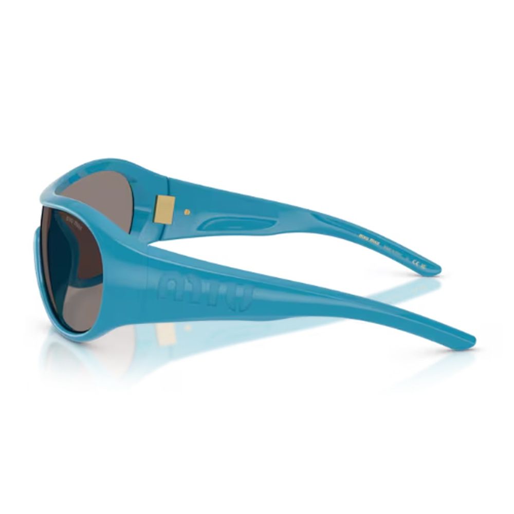 Oversized Mask Sunglasses with Glossy Acetate Frame