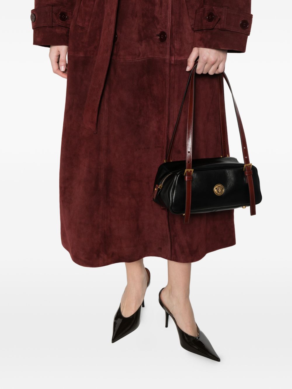 Rectangular Handbag In Smooth Silk And Nylon