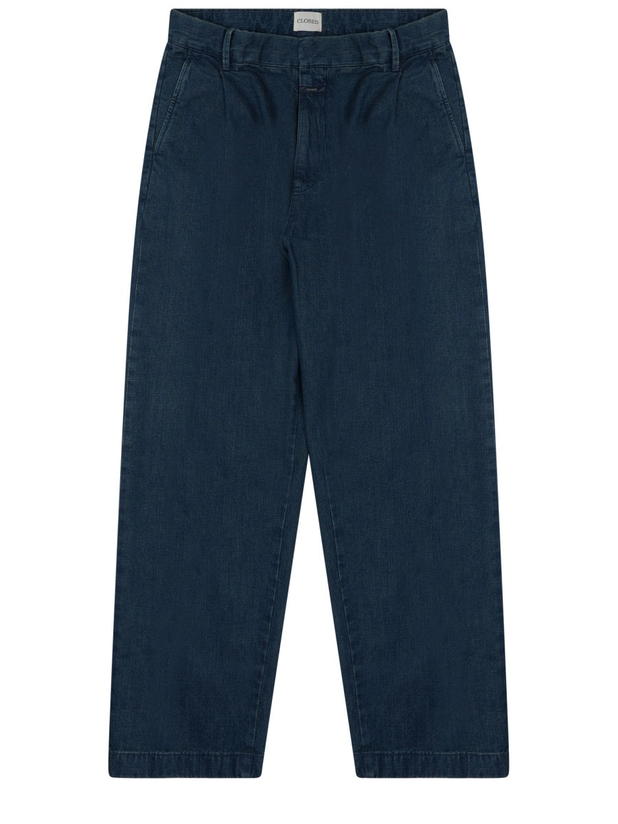 Relaxed Wide-Leg Denim Pants