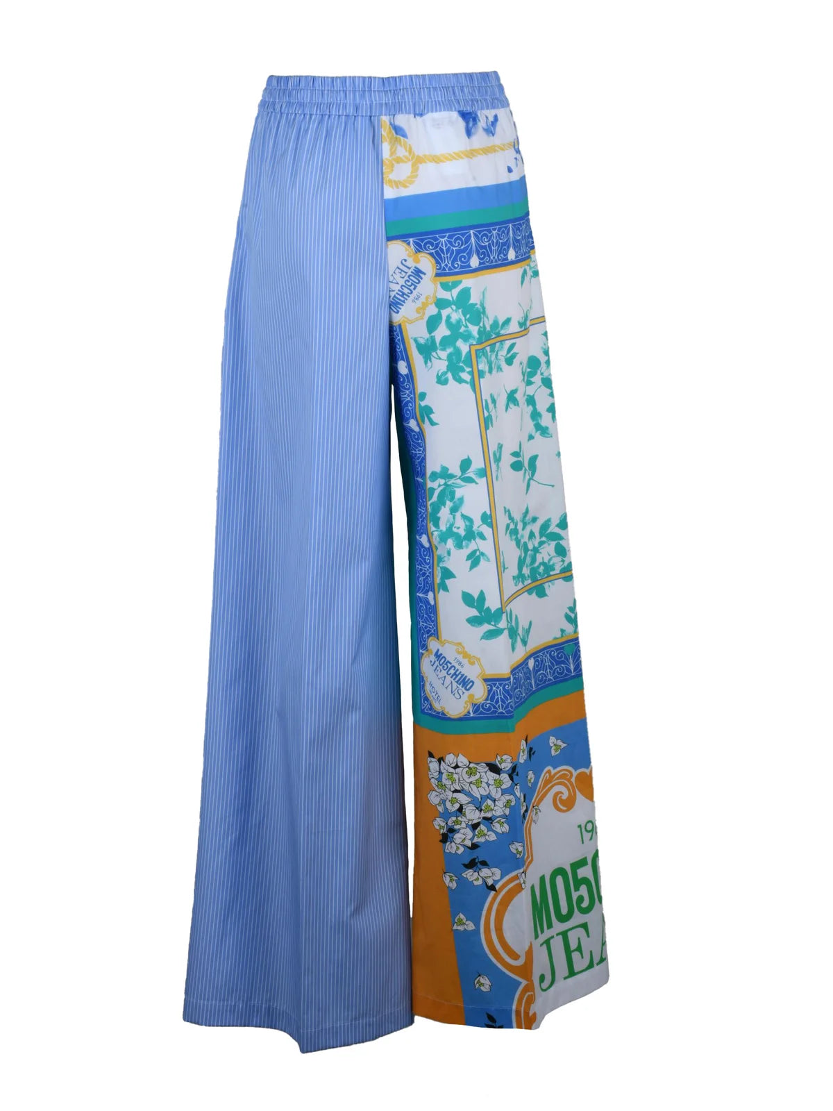 Women'S Trousers - Sky Blue/White
