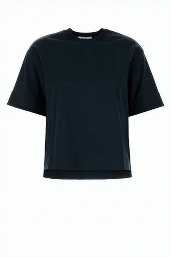 Cropped Black Short-Sleeved Top