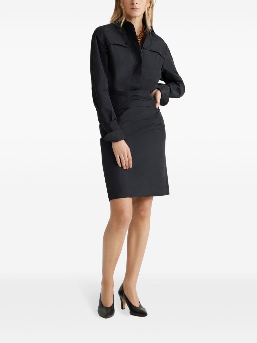 Gathered Detail Mini Dress