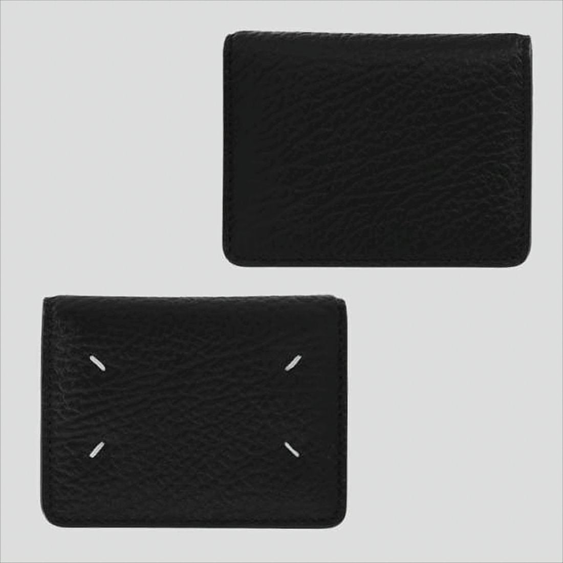 Rectangular Wallet in Textured Calf Leather