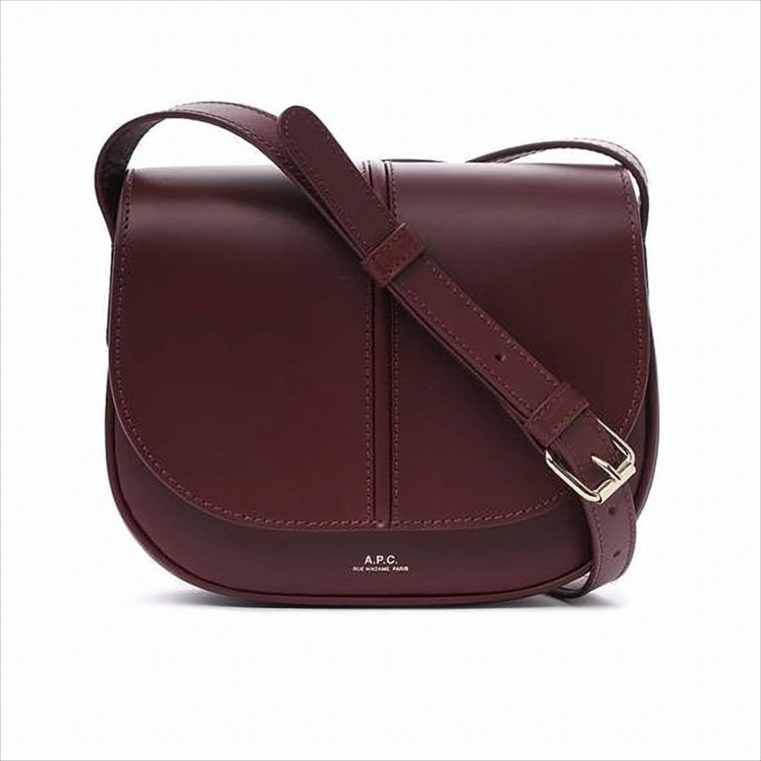 Structured Burgundy Crossbody Bag