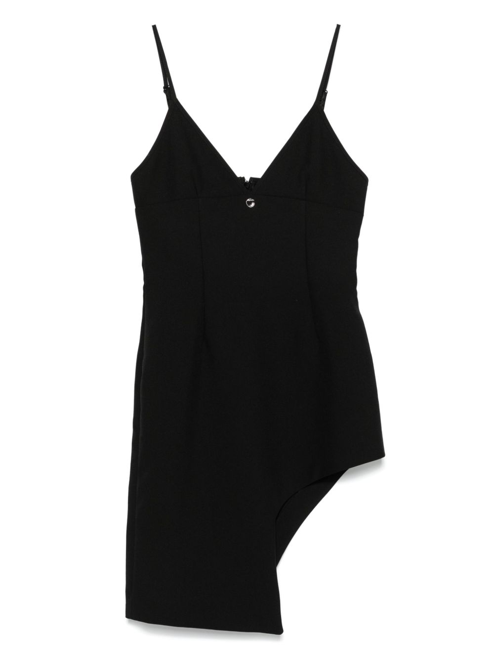 Black Dress with Asymmetrical Hem