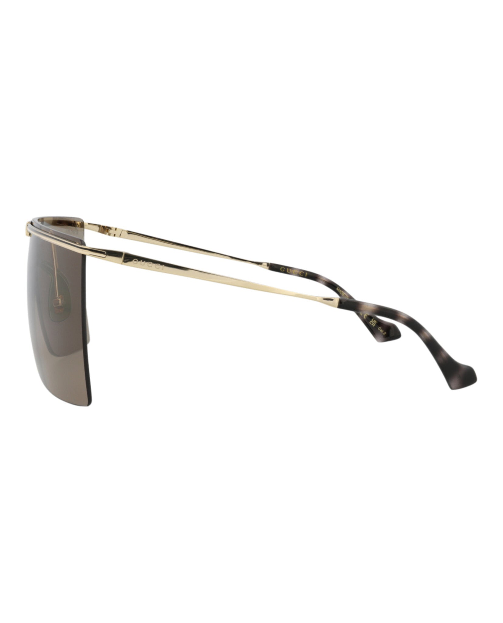 Shield-Frame Metal Sunglasses