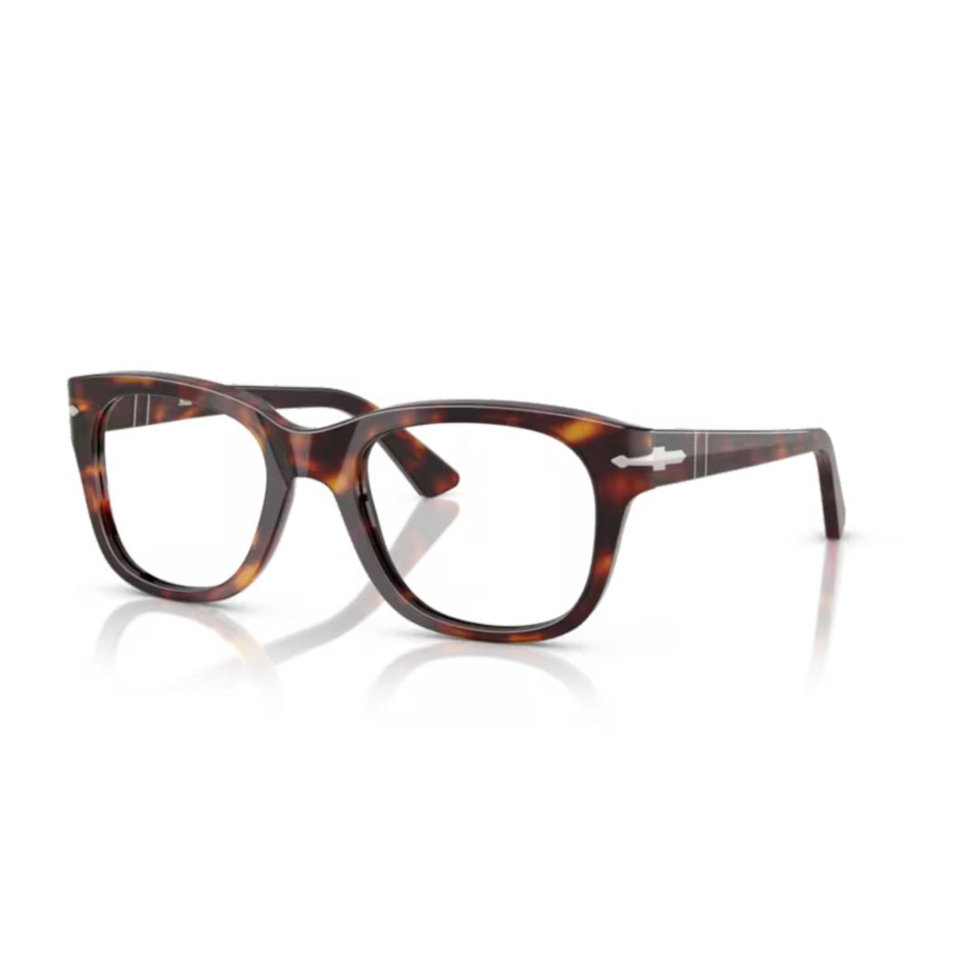 0po3372v Classic Square Acetate Eyeglasses with Tortoiseshell Pattern