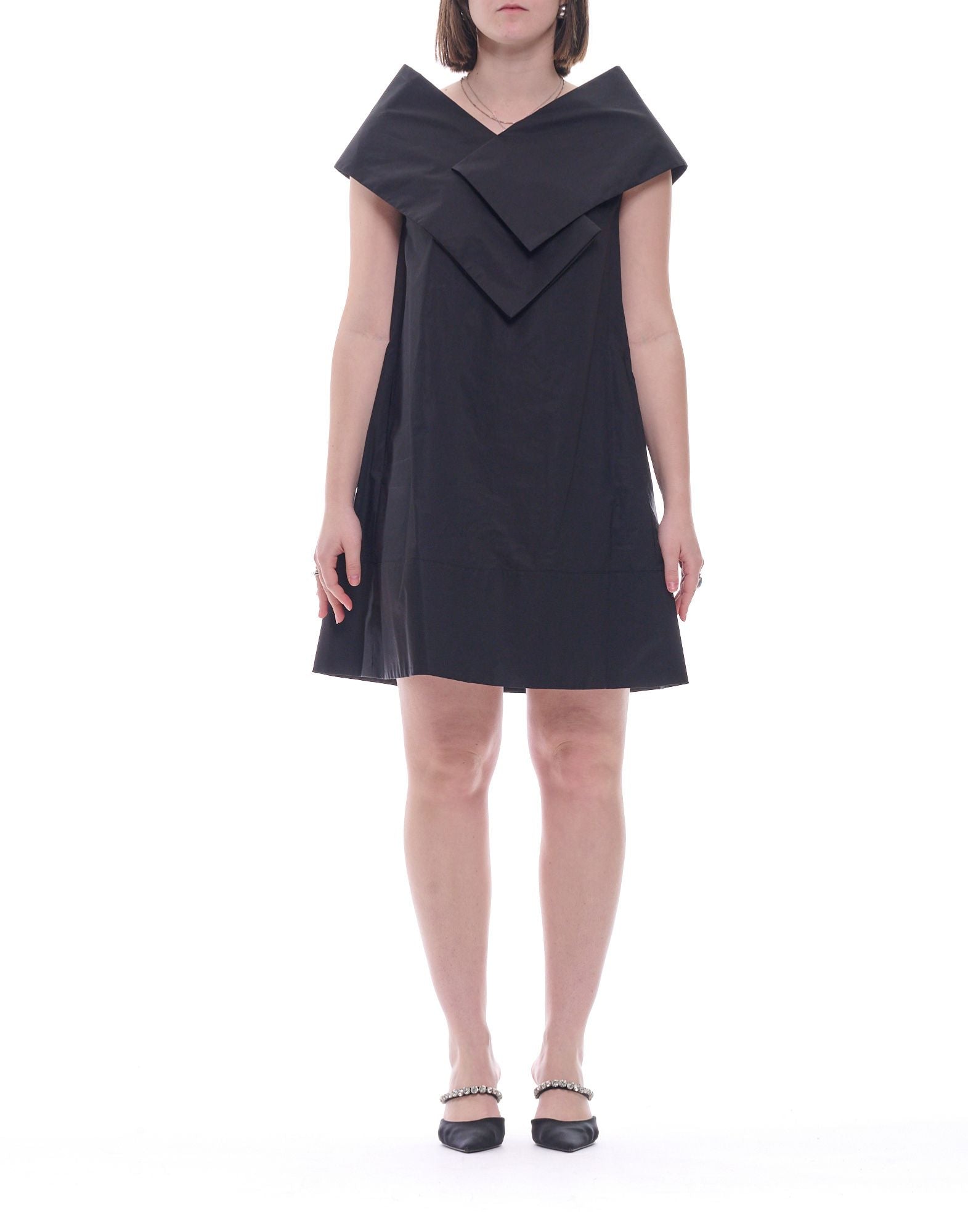 Black Cotton Mini Women’s Dress