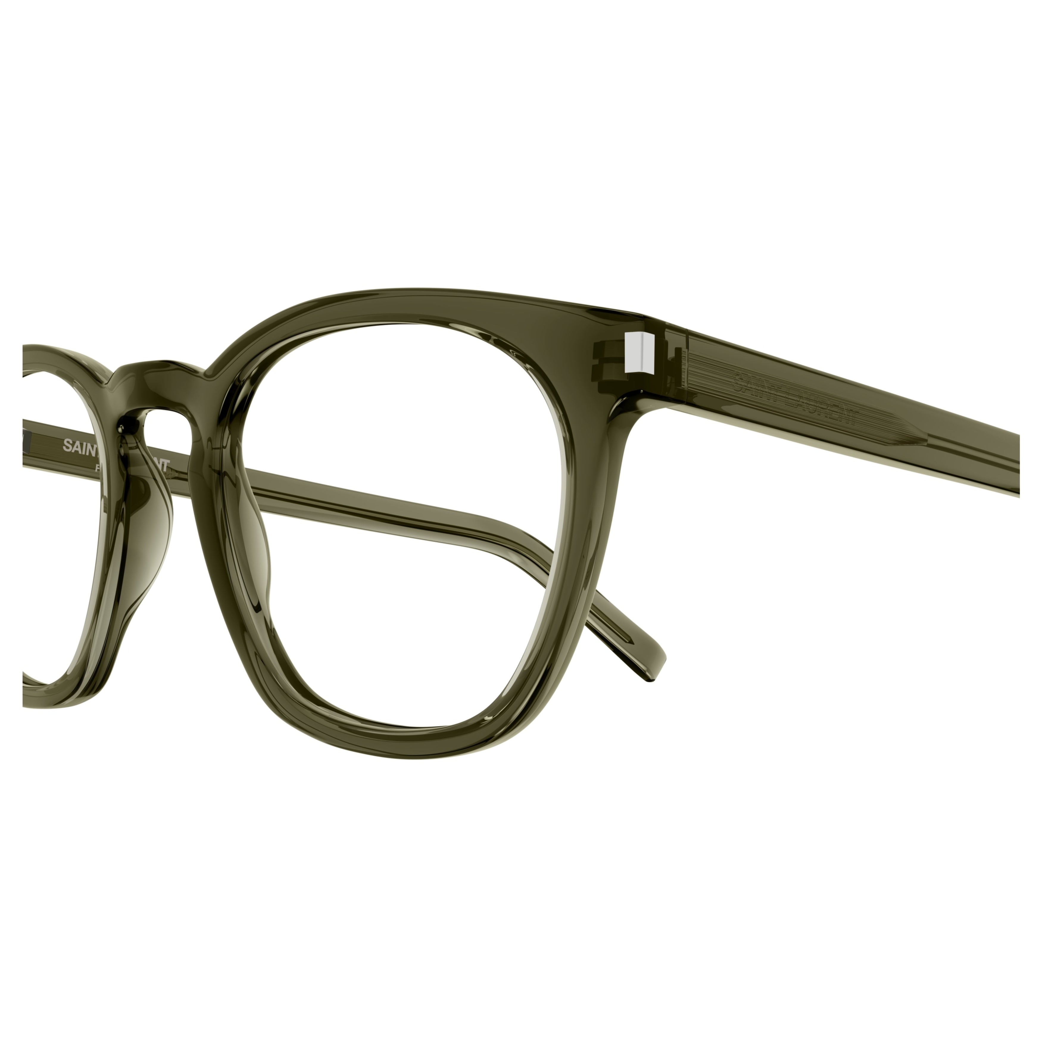 Sl 28 Opt Translucent Olive Green Square Frame Eyeglasses