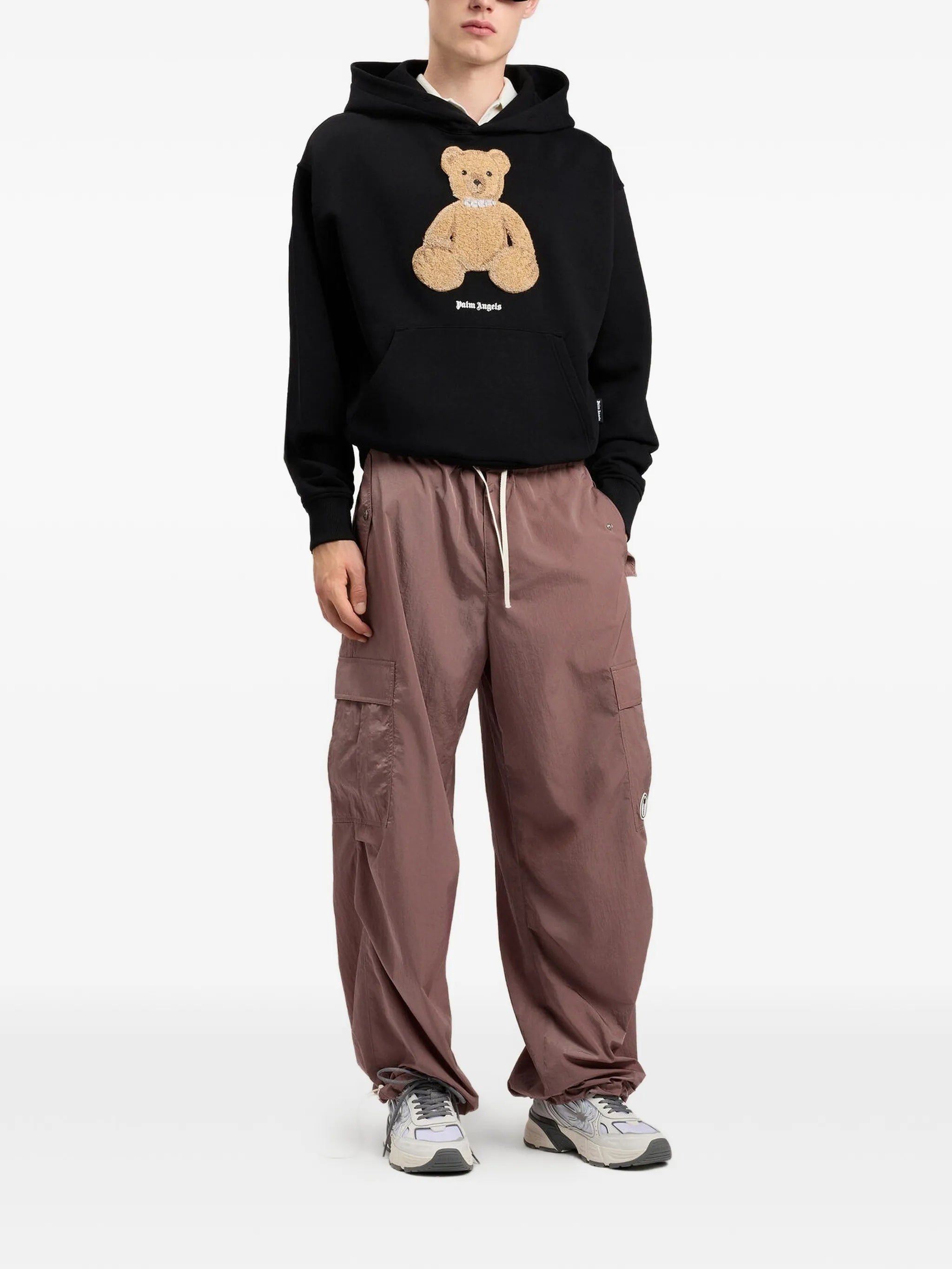 Black Bear Regular Graphic Cotton Hoodie