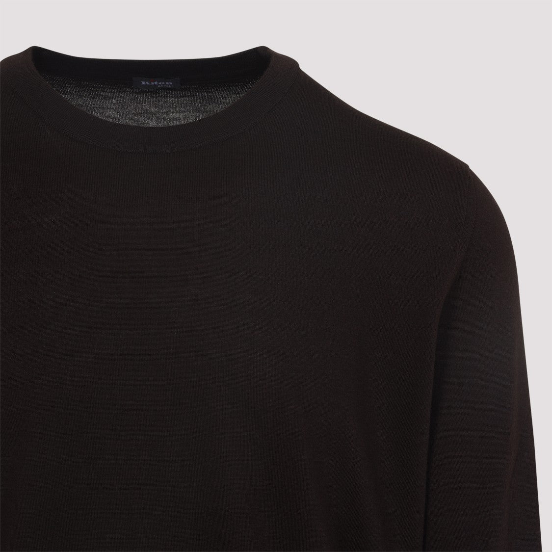 Cashmere-Silk Blend Sweater With Classic Crew Neckline