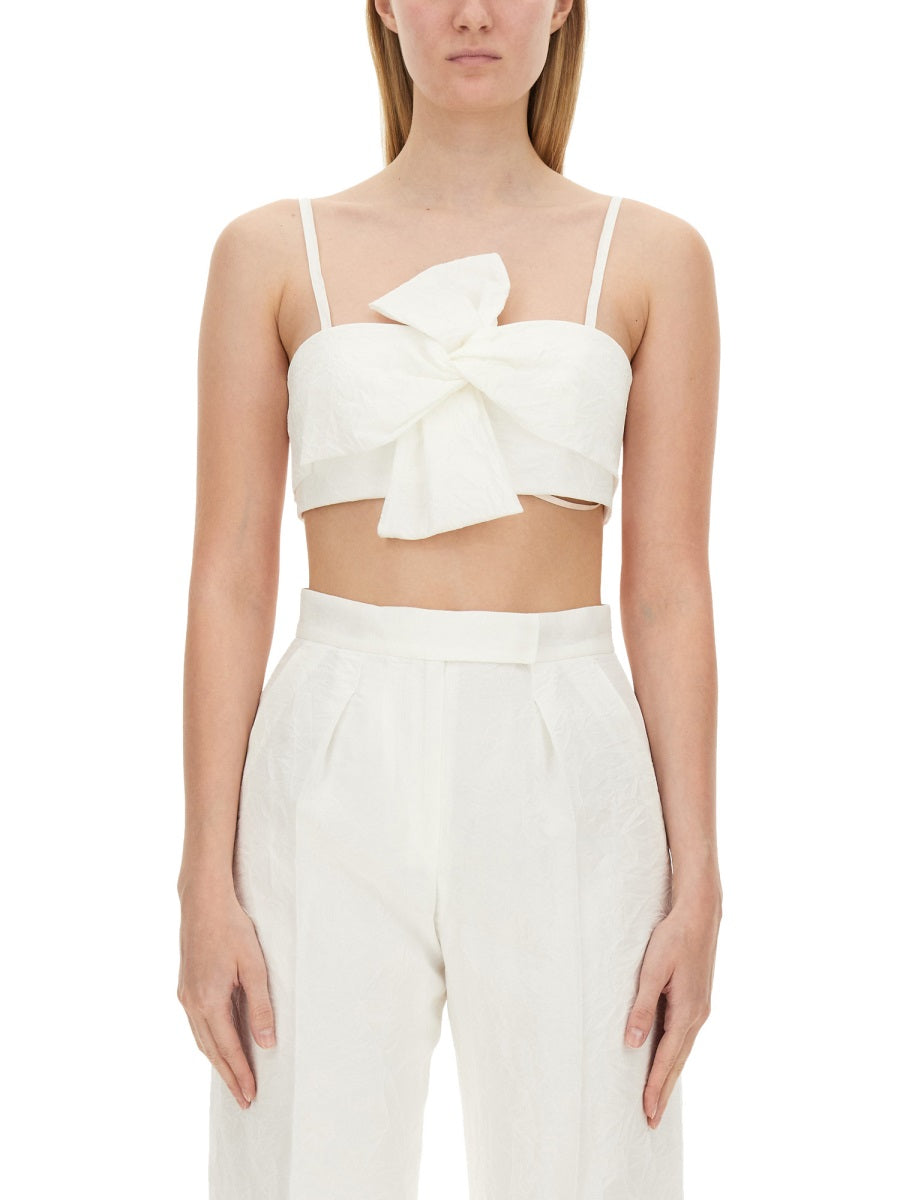 Slim Fit Acetate Bridal Top with Refined Silhouette