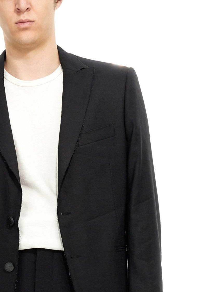 Single-Breasted Jacket With Peaked Lapels