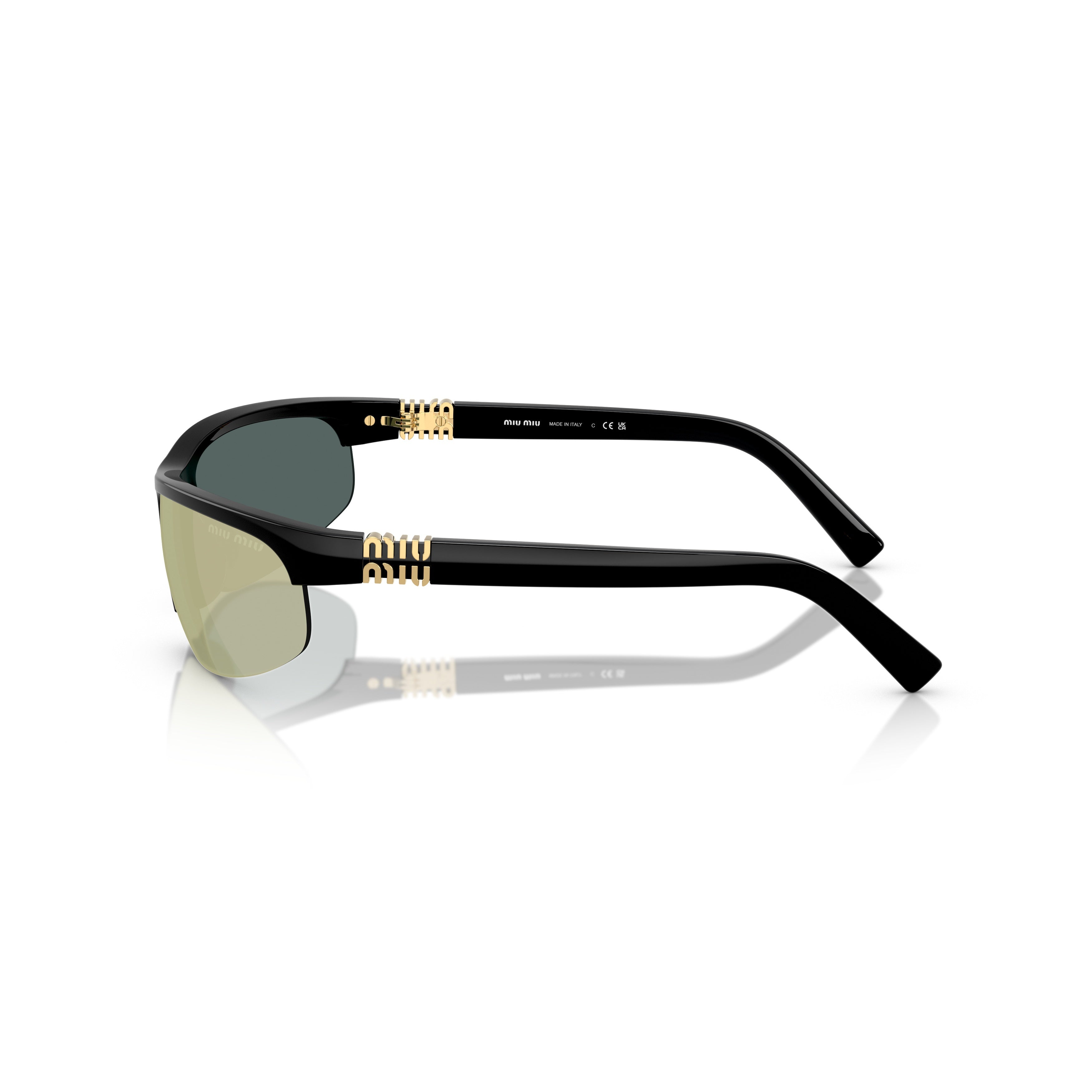 0mu A02s Semi-Rimless Black Frame Sunglasses