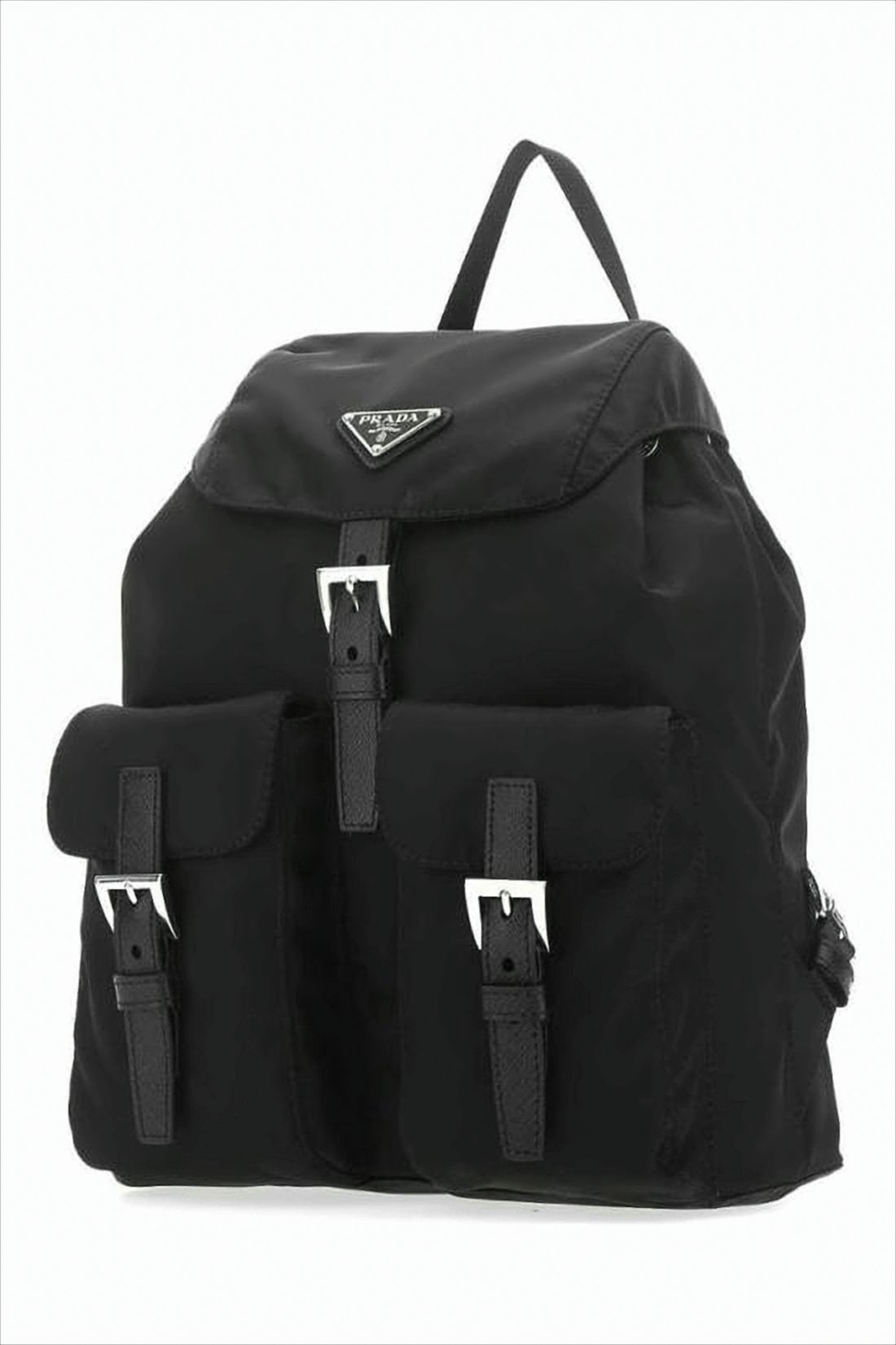 Nylon Flap Top Backpack with Buckle Closure