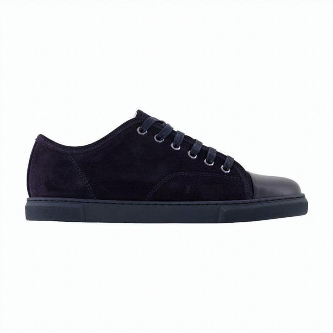 Calf Leather And Suede Low-Top Sneakers