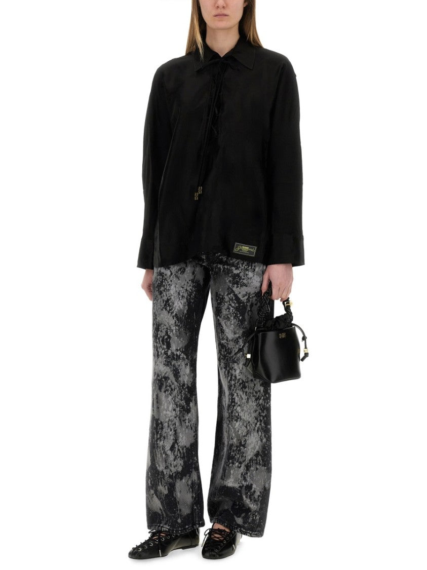 Jacquard Satin Shirt