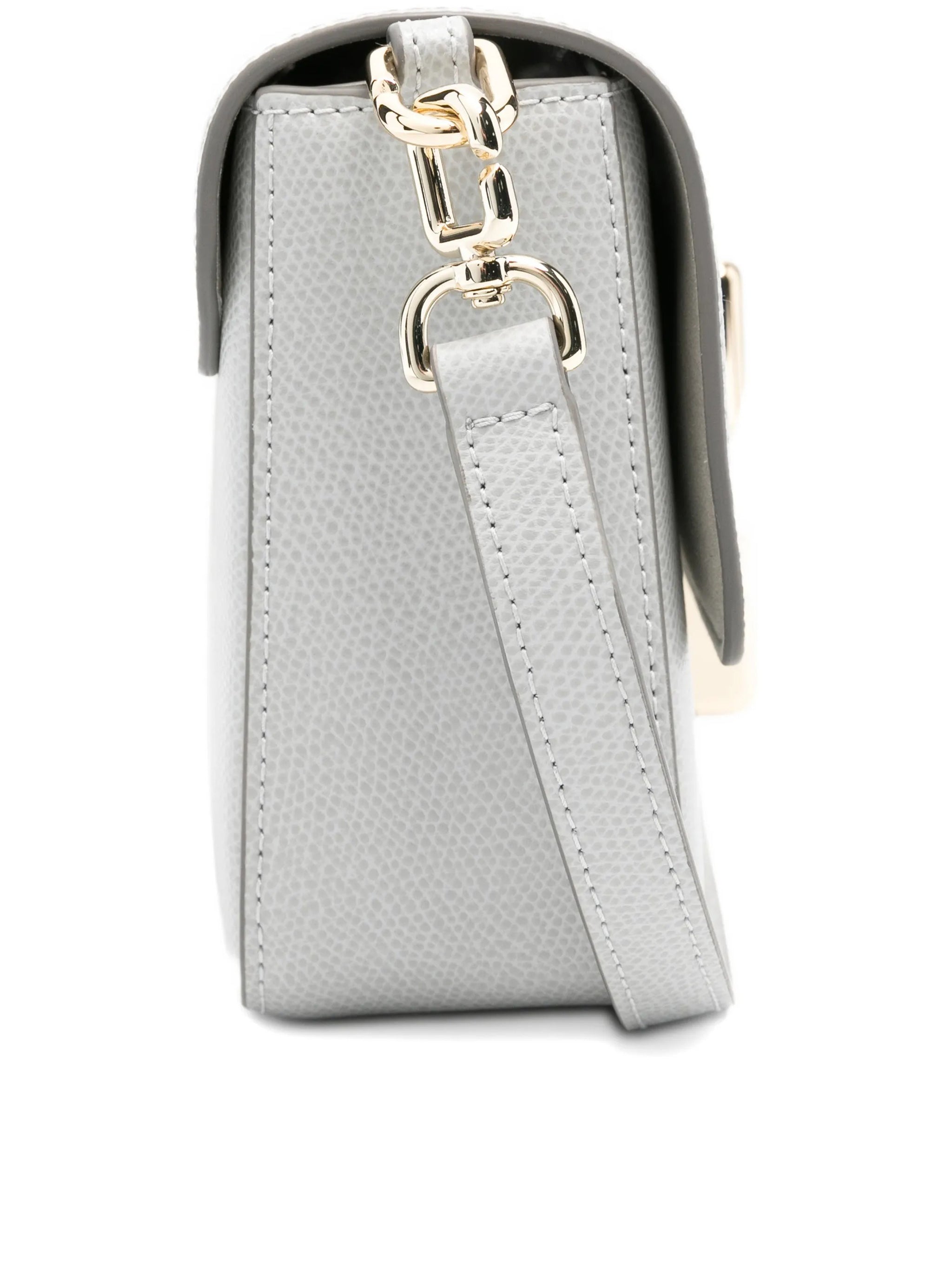 Iride S Textured Leather Gold Clasp Clutch