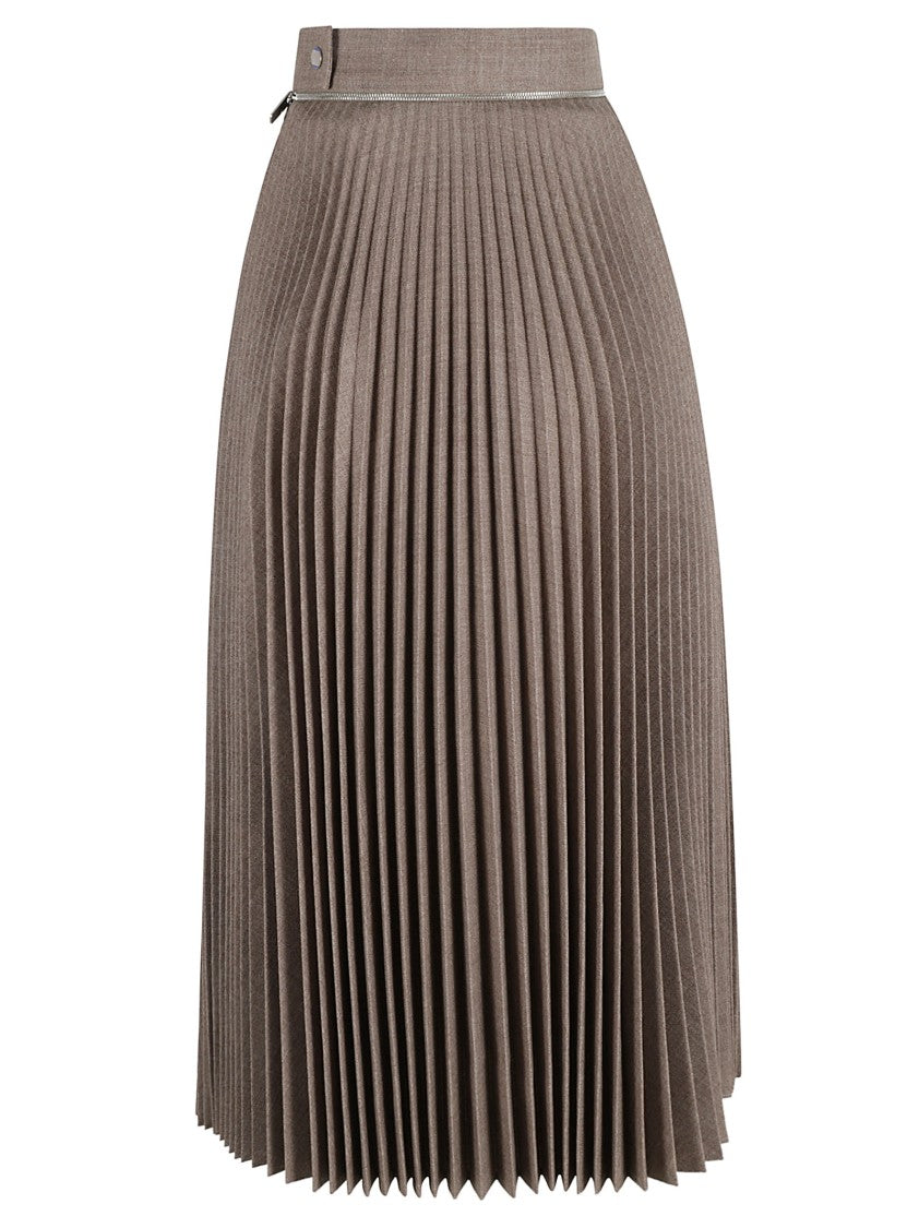 High-Waisted Pleated Skirt With Sophisticated Flow