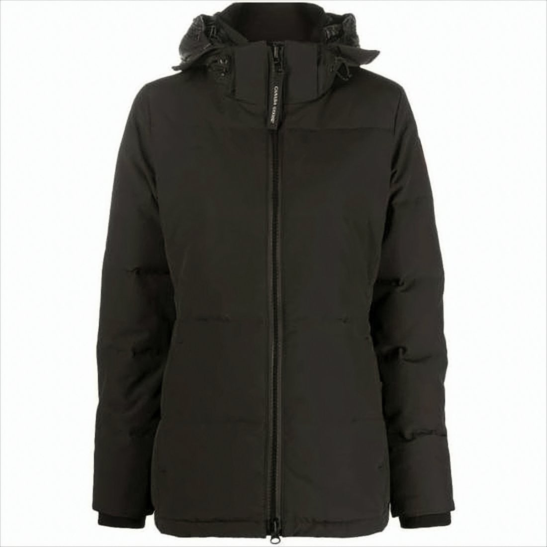 Quilted Black Down Jacket with Hood