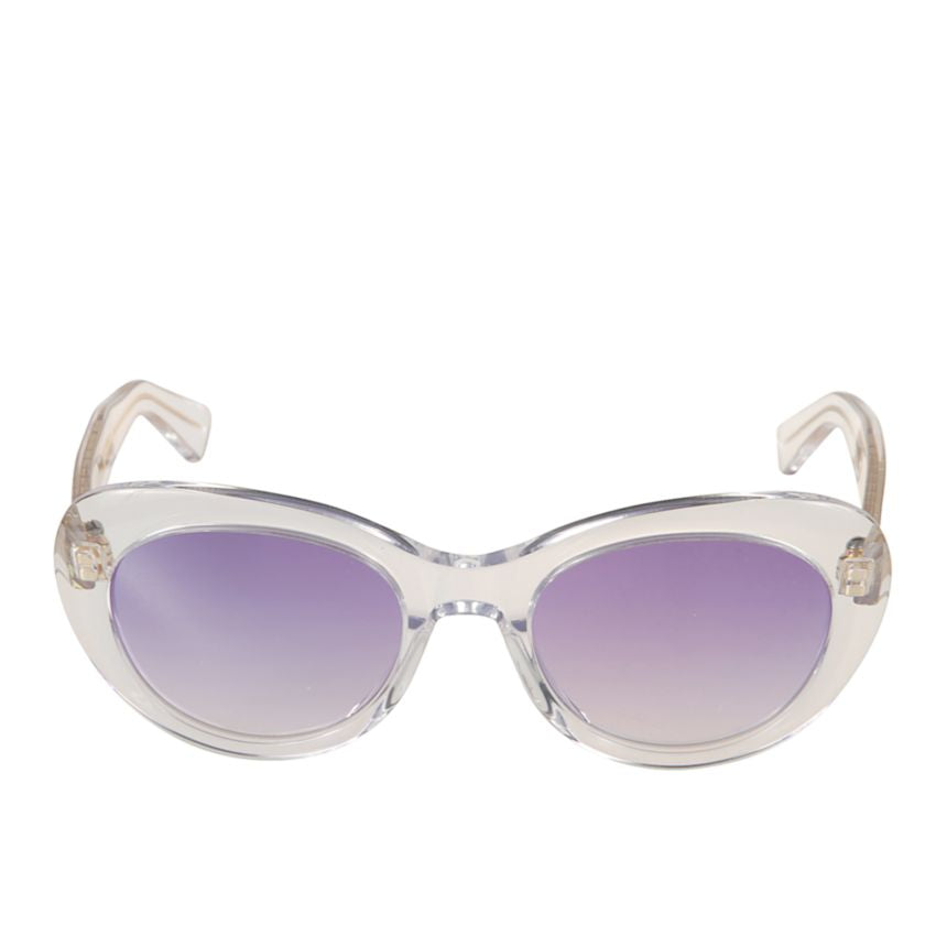 Capri Translucent Beige-Tinted Sunglasses with Gradient Lenses