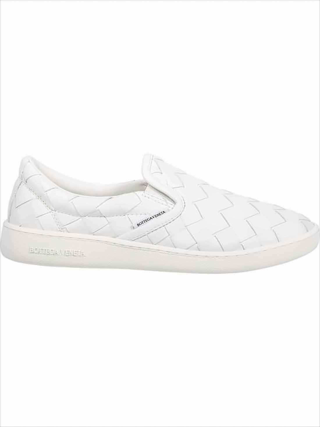 Woven Leather Slip-On Sneakers