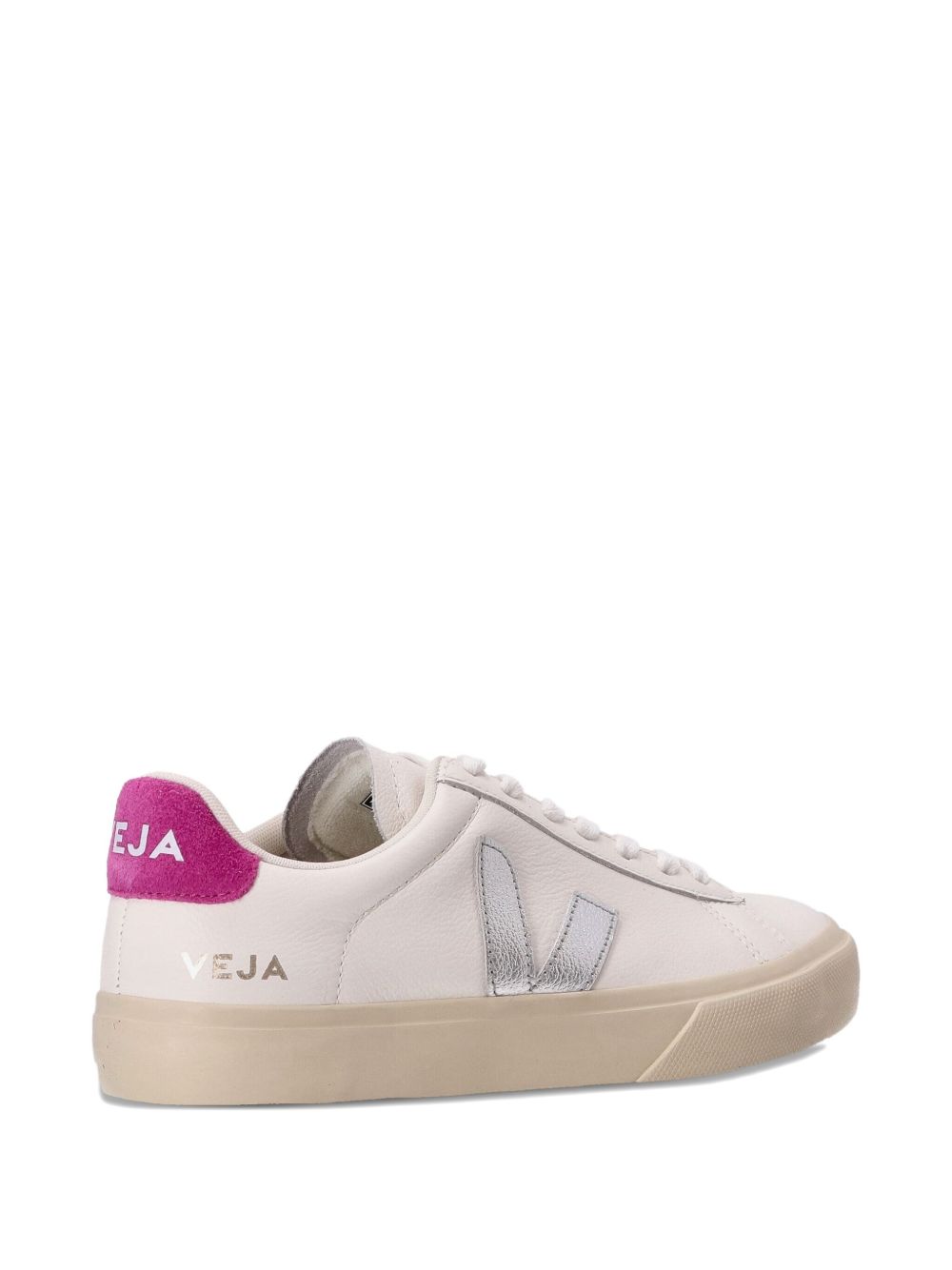 Low-Top Sneakers with Metallic Silver Logo