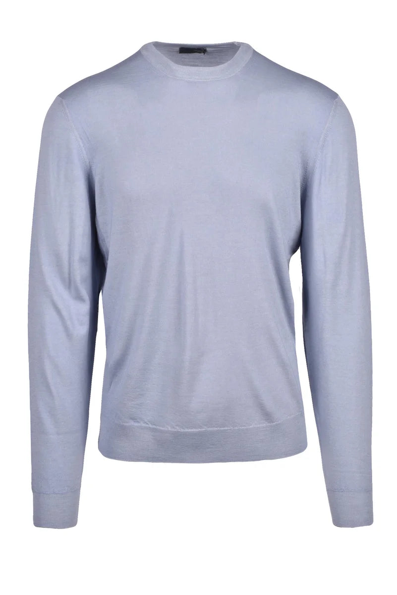 Crew Neck Sweater - Light Blue