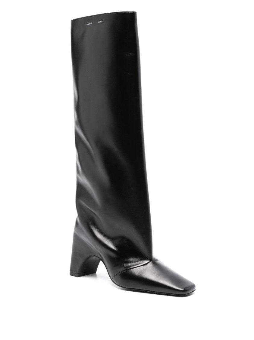 Knee-High Black Calf Leather Coperni Bridge Boots
