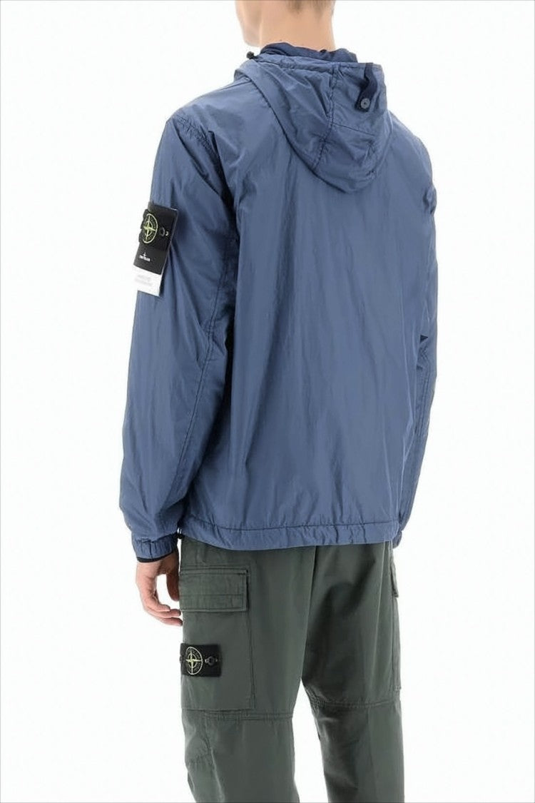 Lightweight Hooded Jacket with Distinctive Patch