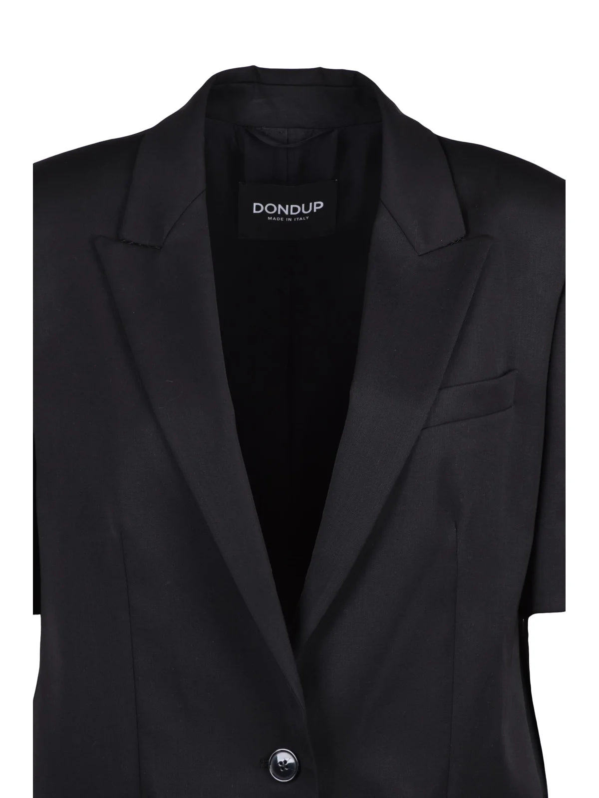 Black Virgin Wool Elastane Fitted Jacket