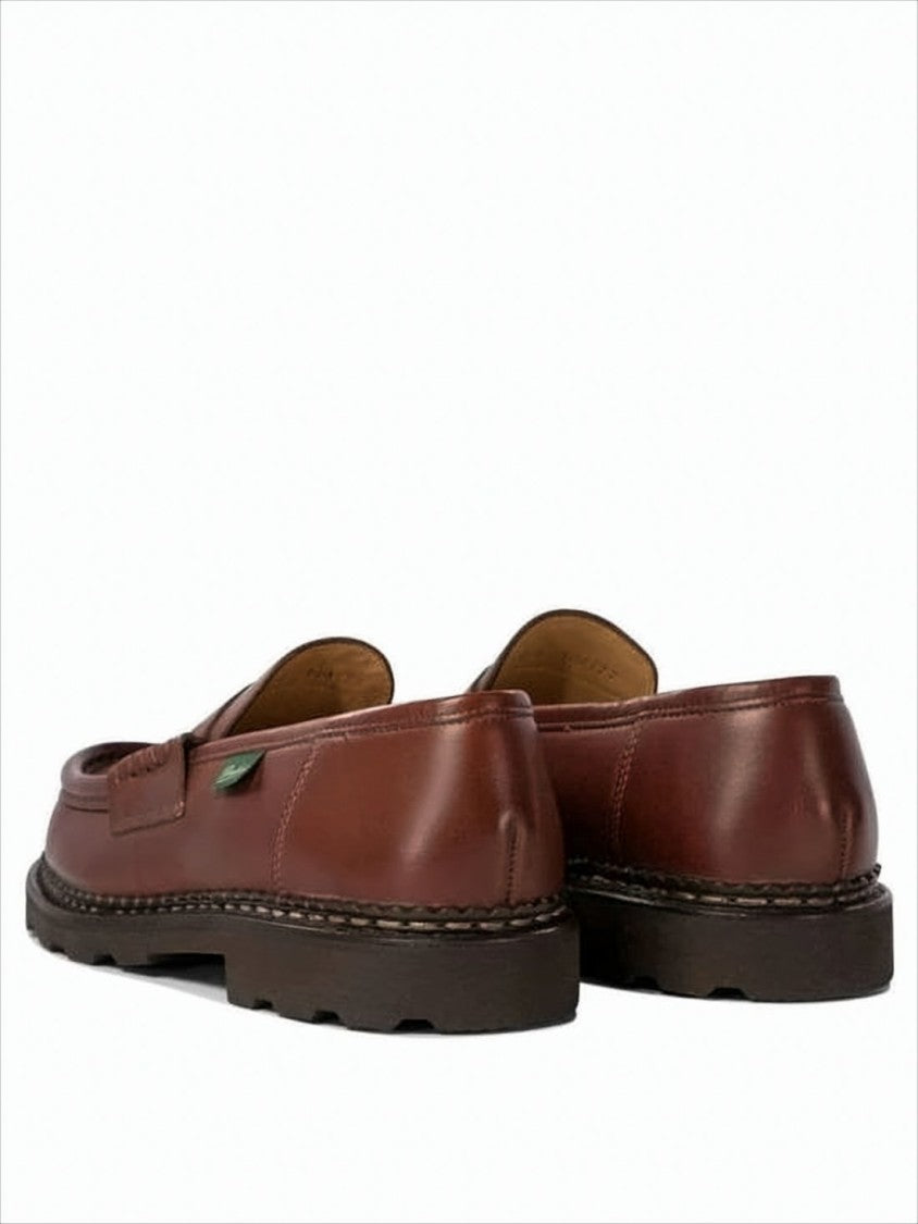Classic Brown Loafers with Moccasin Stitching